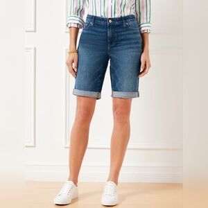 Talbots Flawless Petite Girlfriend Shorts Bermuda Medium Wash 8